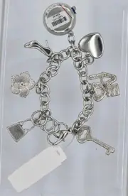 VINTAGE New With Tags - New York & Co Charm Bracelet &Watch Stainless Steel Back
