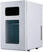 10 L Portable White Refrigerator/Compact Car Cooler, Mini Household Food/Beverage Freezer, with Light 12v/220v