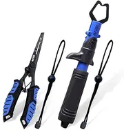 ReelFin Essential Fishing Tool Combo for Every Angler Fishing Tools fishing plier lip grip，Lip Grip with Built-in Scale，Compact, Secure, and Ready to use for Versatility