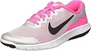 [Nike] KIDS FLEX EXPERIENCE 4 (GS) SHOES METALLIC SILVER WHITE PINK POW SIZE 6