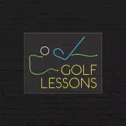 Golf Lessons Sign for Business Displays | LED Flex Neon | 31"W x 24"H x 1"D