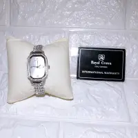 在飛比找蝦皮購物優惠-Royal Crown/4663 鑲鑽方酒桶型女錶