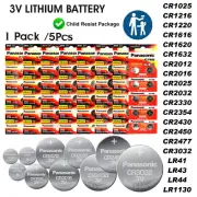Panasonic 3V LITHIUM Button Batteries CR2016 CR1025 CR1216 CR1220 CR1616 CR2477