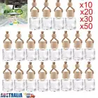 10-50PCS Cylinder Car Hanging Diffuser Empty Perfume Glass Bottles Air Freshener