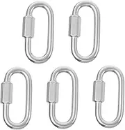 Stainless Steel Quick Links Chain Connector Heavy Duty Locking Chain Buckle d Shape Carabiner for Caravan