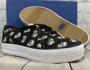 Disney Minnie Mouse Keds Triple Decker Black Canvas Sneakers Size 4 New With Box