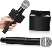 Abaodam Simulation Microphone for Microphone Prop with Base for Birthday Parties Classroom Activities and Stage Performances Material Fun Pretend