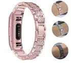 Diamond For Fitbit Charge 3 4 band Metal Strap Stainless Steel Female Bracelet