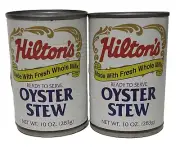 Hilton's Oyster Stew Ready to Serve 10 oz BB 2026 Lot of 2 Cans