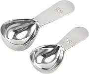 CONGARTENO 2pcs Stainless Steel Measuring Spoons Small Coffee Sugar Milk Powder Spoons for Kitchen