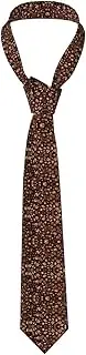 [CADREWY] Funny Roasted Coffee Beans Print Soft Men Necktie Classic Tie For Weddings And Special Occasions Ties Business, Black, One Size, Black, One Size
