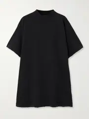 [Balenciaga] Balenciaga - Oversized Distressed Printed Cotton-jersey T-shirt - Black - 1 1 Black