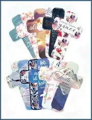 4.5" x 2 7/8" CROSS SHAPE DELUXE CHRISTIAN FAITH RELIGIOUS SCRIPTURE BOOKMARKS