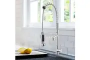 Spring Dual Spout Pull out Kitchen mixer tap Brass Laundry sink Kitchen Faucets Chrome WELS ACA