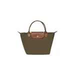 TAS WANITA 女孩 LC LE PLIAGE 小號短提手包卡其色棕色 100 ORIGINAL