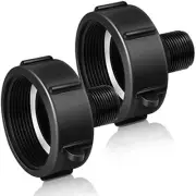 2Pcs IBC Tote Adapter Tank Fittings Garden Hose Adapter for 2 to 3/4" Connector