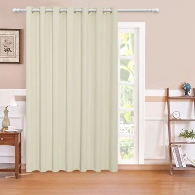 MYSKY HOME Sliding Door Curtains for Living Room, Grommet Blackout Curtain fo...
