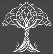 1- 8x8 inch Custom Cut Stencil, (VA-77) Celtic Tree Of Life