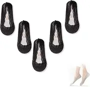 [Generic] Pleteffect Socks, Lace No Show Liner Sock for Women, Ultra Thin Non-Slip Casual Boats, Low Cut Liners