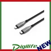 Cygnett Armoured Lightning to USB-C (2.0) Cable (50cm) - Black MFi-Certified