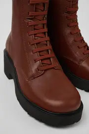 Milah Red lace-up boots for women
