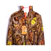 Warp Knit Burly Tan/Blaze Hooded Reversible Jacket