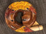 Handmade Didghorn Mahagoni, Didgeridoo spiral