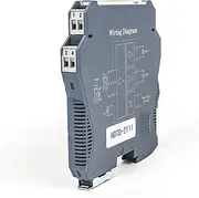 CAARLA Signal Isolation Transmitter 2 in 2 Out Distribution Signal Converter with Passive Active Signal Isolator Power 18-32Vdc(Input 0-20mA,0-20mA)