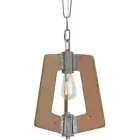 Varaluz 268M01SLW Lofty Mini Pendant Steel and Wheat
