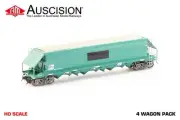 Auscision (NLH-5) NPZH Limestone Hopper, PN Patch Faded PTC Blue - 4 Car Pack