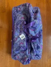 Vera Bradley Lighten Up Large Wheeled Duffel Lilac Tapestry