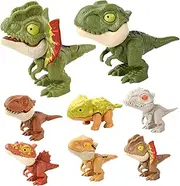 Mini Dinosaur Figures 8PCS Dinosaur Finger Puppets Movable Joint Finger Toys Funny Puppet Puppets for Kids 3+-