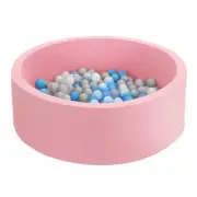 Keezi Ocean Foam Ball Pit with Balls Kids Play Pool Barrier Toys 90x30cm Pink