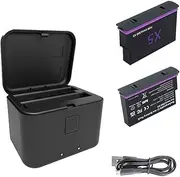 Coyktonty Battery Charger Set for Insta360 X5,Can Charge 2 Batteries at The Same time (Charger+2 Battery)