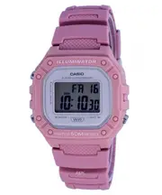 Casio Pink Digital Alarm Chronograph Illuminator W-218HC-4A 50M Ladies Watch