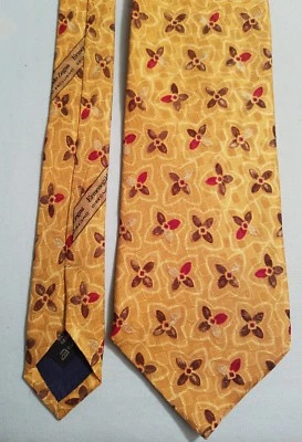 Ermenegildo Zegna Exclusive Design Men's Tie 100% Silk Italy Floral Pattern