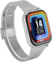 Smart Watches for Women Men, Fitness Tracker Watches with 1.69 Inch Full Touch Screen, 12 Sports Modes, Sports Watches with Step Counting, Music Playback, Calorie Counting, Alarm Clock (Silver)