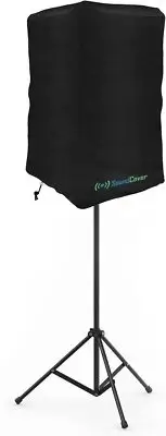 15 Inch PA/DJ Lightweight Powered Speaker Cover Bag in Black for Stand Mounted -