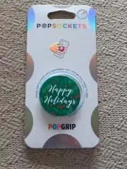 POPSOCKETS Happy Holidays POPGRIP Phone Grip & Stand Swappable Poptop NEW