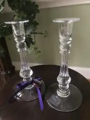 NEW WILLIAM YEOWARD CRYSTAL Tamara Candlestick Pair