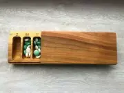 Wooden BIG Pill Box 7 Day Decorative Travel Pill Box Ornament Pill organiser