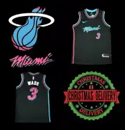 Dwayne Wade Miami Heat Jersey - #3 -STYLE #2 SIZE LARGE