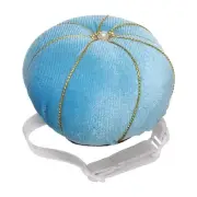 Wrist Pin Cushion Wristband Sewing Pincushion Polyester Pin Holder, Light Blue