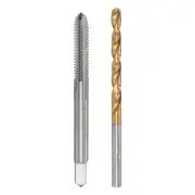 M5x1 Straight Flute Tap 4.0mm Drill Bit High Speed Steel Titanium Plated