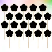 20 Pcs Small Blackboard Insert Wood Mini Chalkboard Signs Wooden Labels Tags