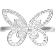Donatello Gian Crystal Butterfly Ring in Silver at Nordstrom, Size 6