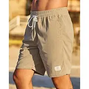 Men's Shorts Summer Shorts Casual Shorts Corduroy Shorts Pocket Elastic Waist Drawstring Plain Comfort Breathable Short Outdoor Sports Classic Casual Black Whi