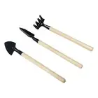 3pcs/set Harrow Rustproof Iron Head Multifunction Rake Shovel Spade 3 Different