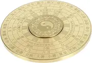 GOOHOCHY Chinese Vintage Brass Compass Craft Unique Taoist Compass Decor Rotating Eight Diagrams Design for Camping Hiking for Outdoor Enthusiasts