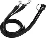 Dog Lead, 2 m Dog Training Lead with 2 Carabiners, Nylon Lead Double Lead for Small, Medium Dogs for Walking, Jogging, Running